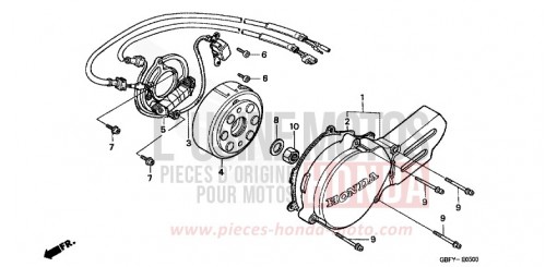 LEFT CRANKCASE COVER/ GENERATOR CR80RB2 de 2002